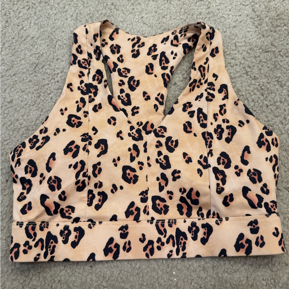 Fabletics Leopard Print Sports Bra